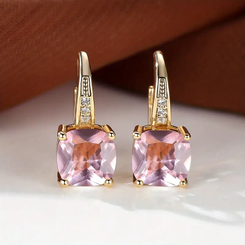 Kolczyki z kółkiem kamień Mystic Sapphire | Złoto