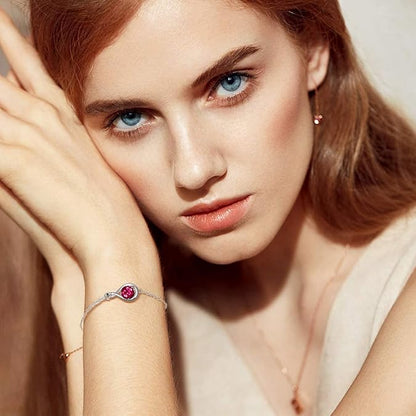 Bransoletka Ruby Infinity | Białe złoto