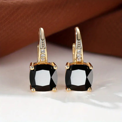 Kolczyki z kółkiem kamień Mystic Sapphire | Złoto