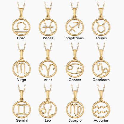 Naszyjnik ze znakiem zodiaku | Złoto