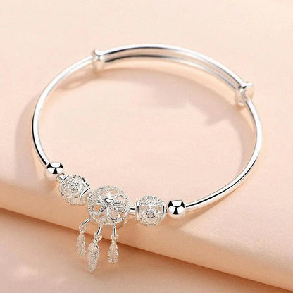 Regulowana bransoletka Dreamcatcher z 925 srebra